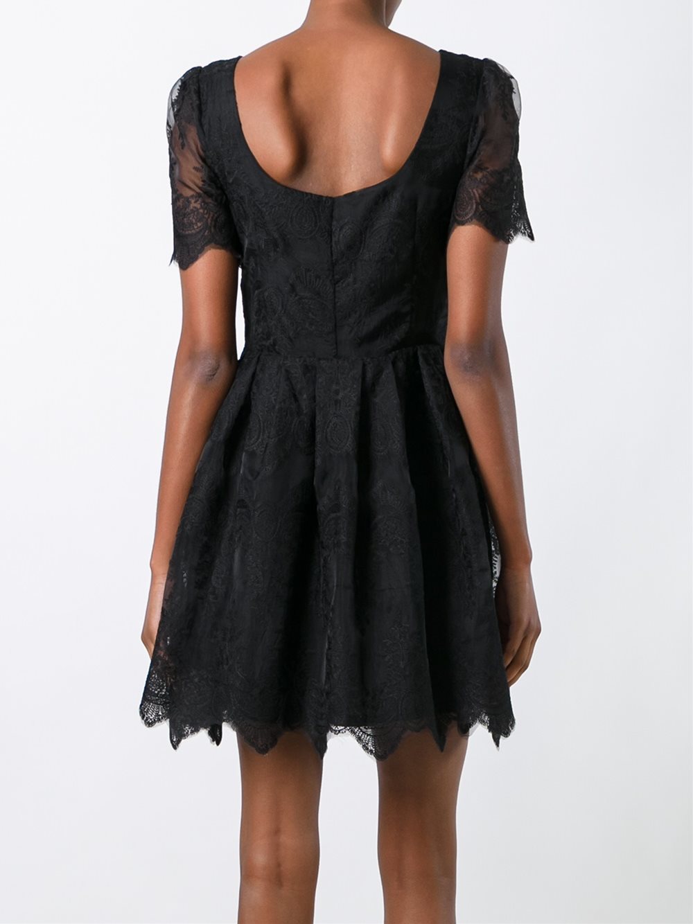 jacquard flared dress