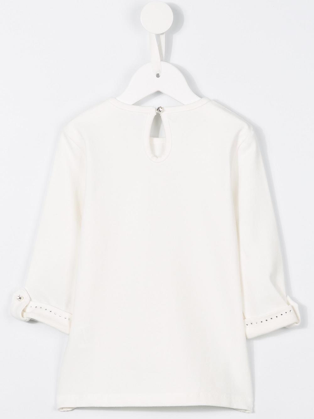 embellished cuff sweatshirt
