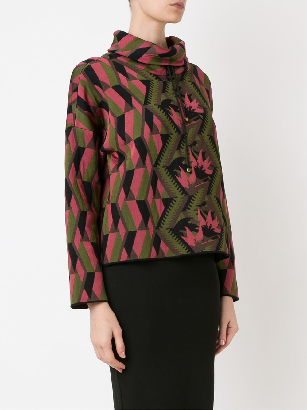 turtle neck knit blouse