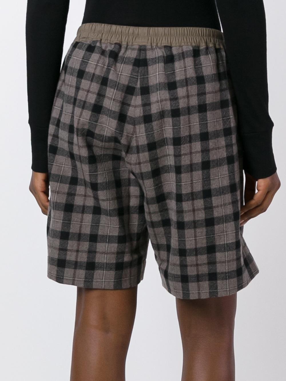 checked shorts