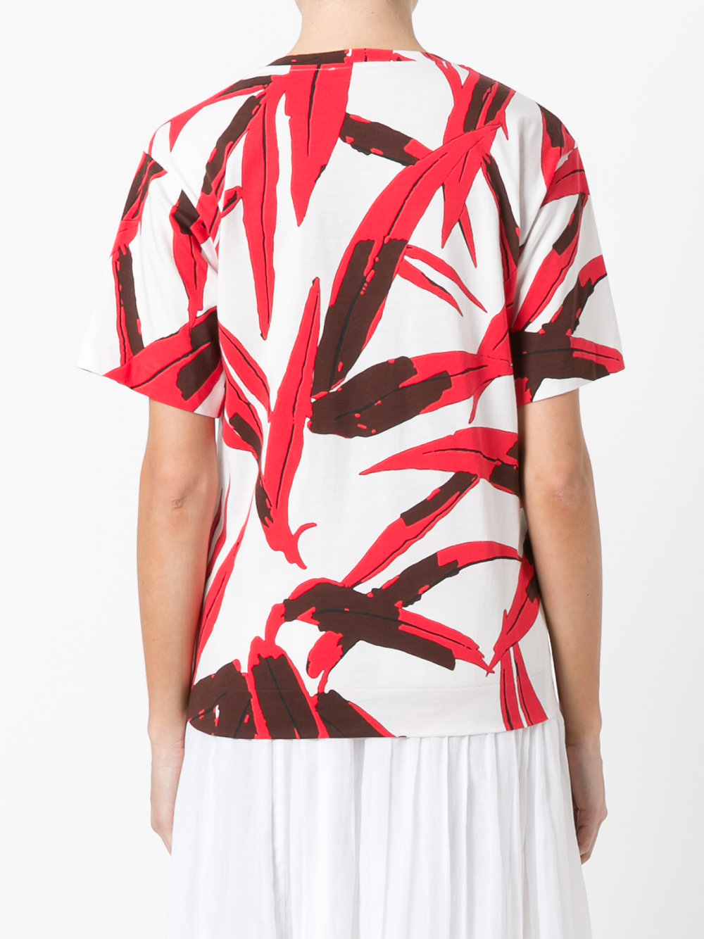 leaf print T-shirt