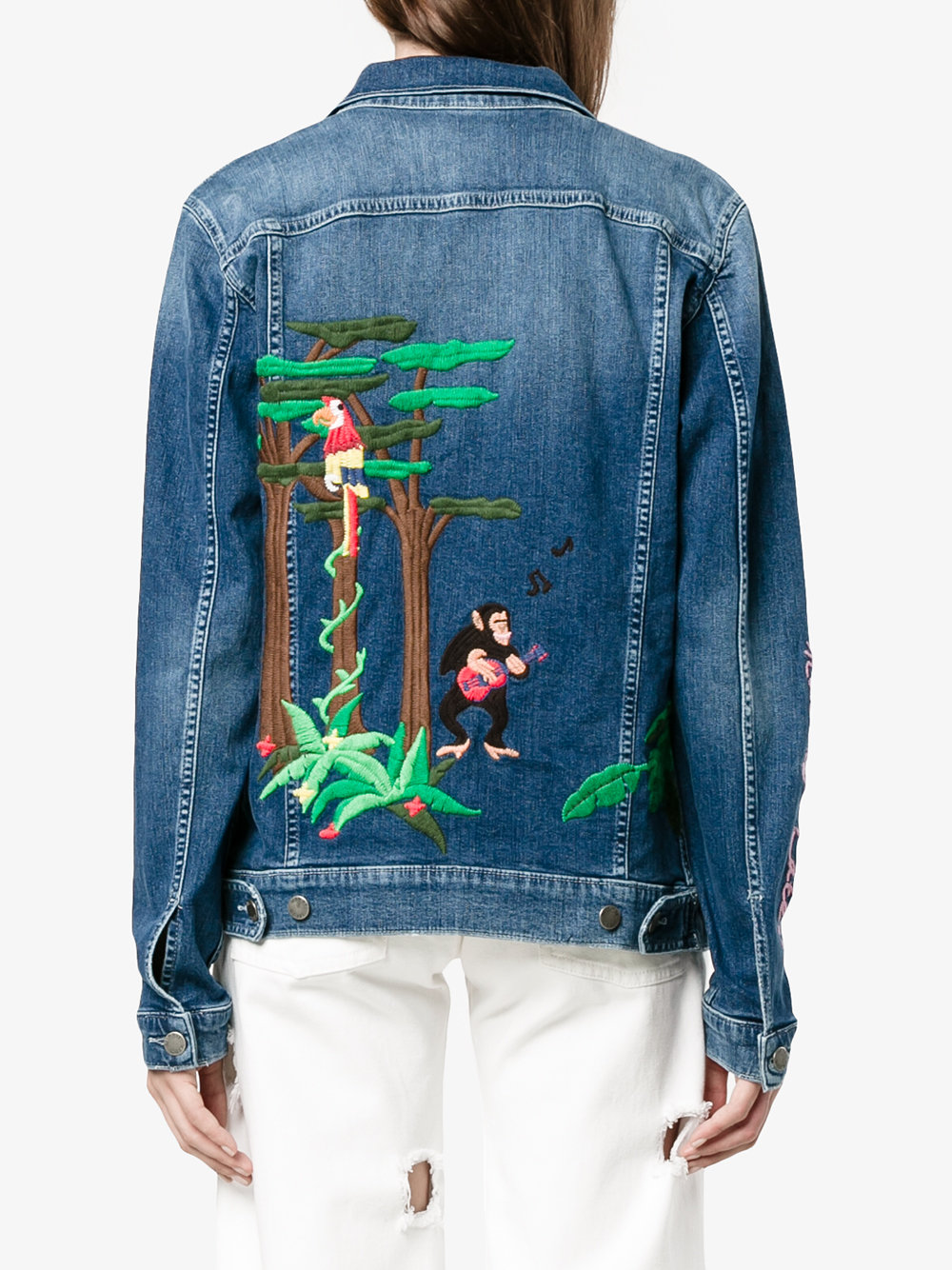rainforest embroidered denim jacket 