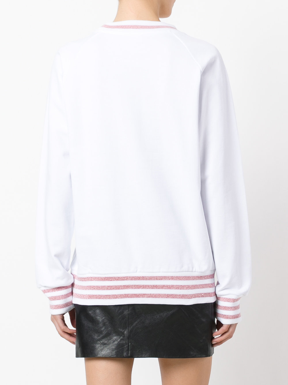 glittery stripes sweatshirt