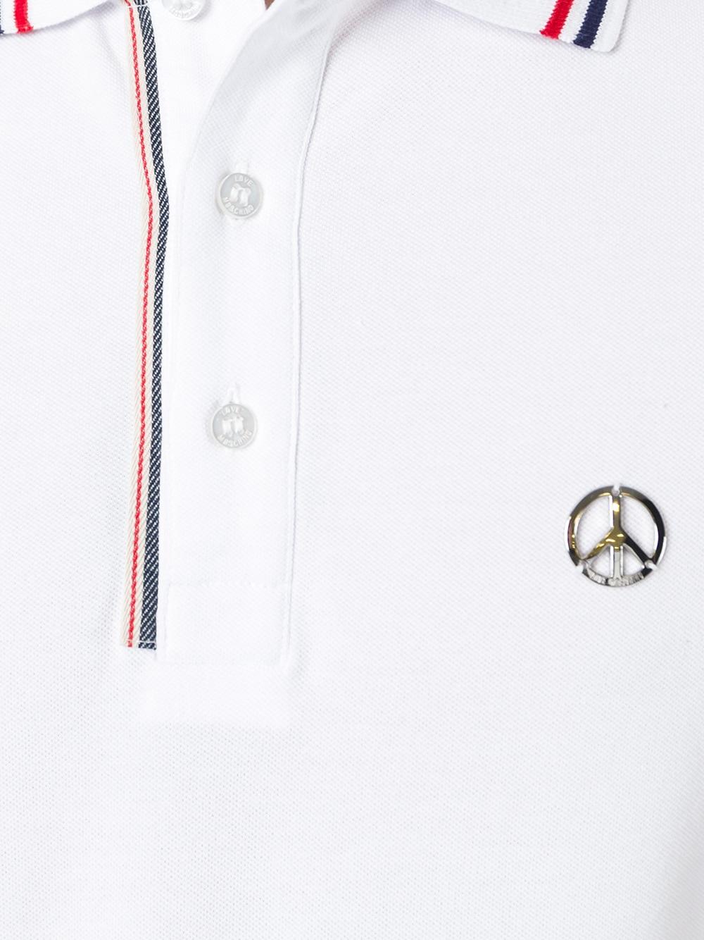 striped detail polo shirt