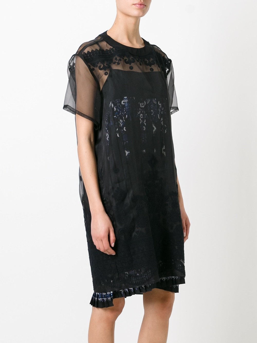 tribal lace organza dress