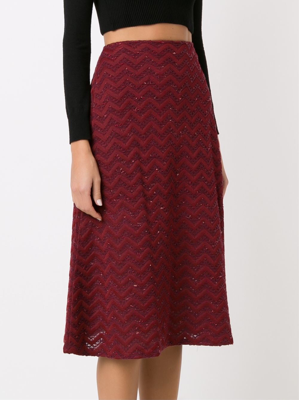 mid-length knitted skirt