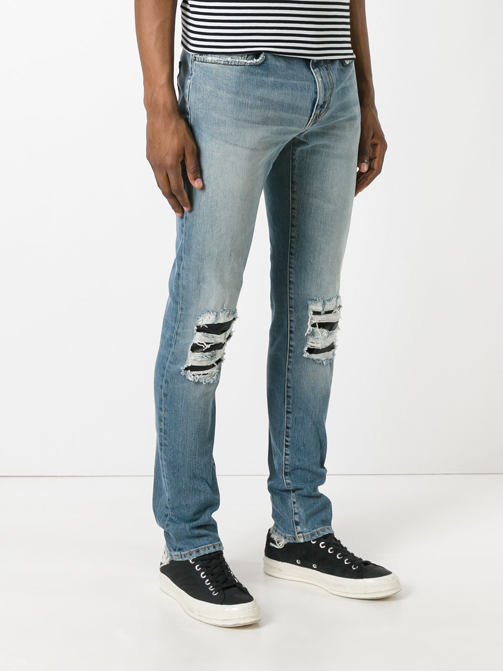 distressed skinny jeans