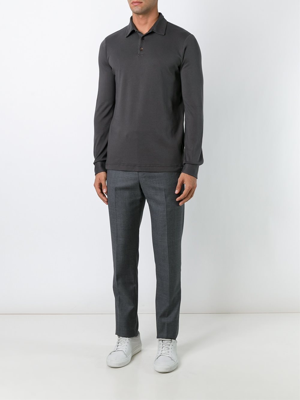 longsleeved polo shirt