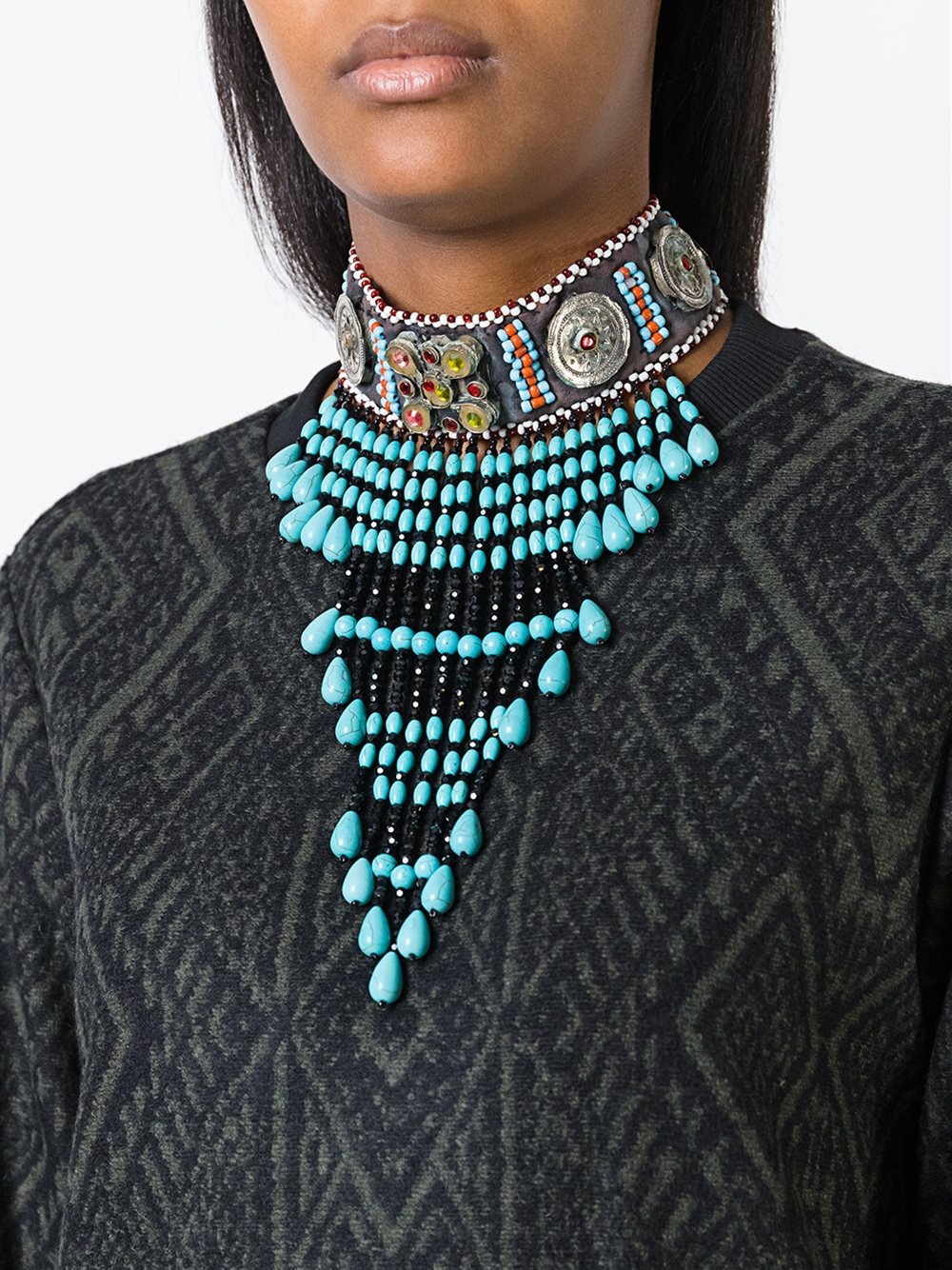 beaded choker necklace