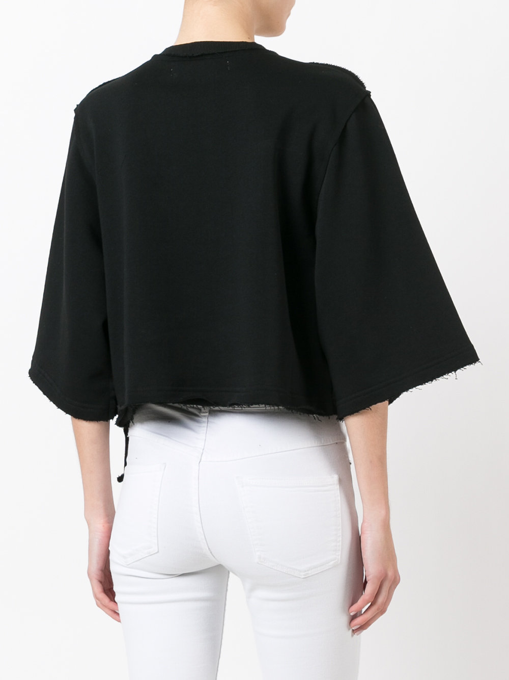 cropped appliqué sweatshirt 