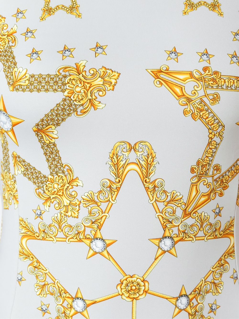 'star'印花无袖连衣裙