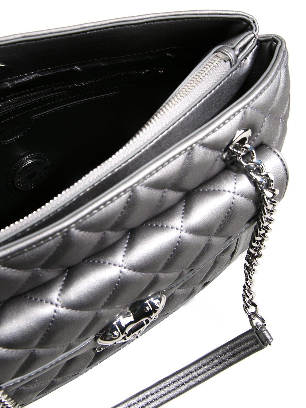 metallic medium shoulder bag