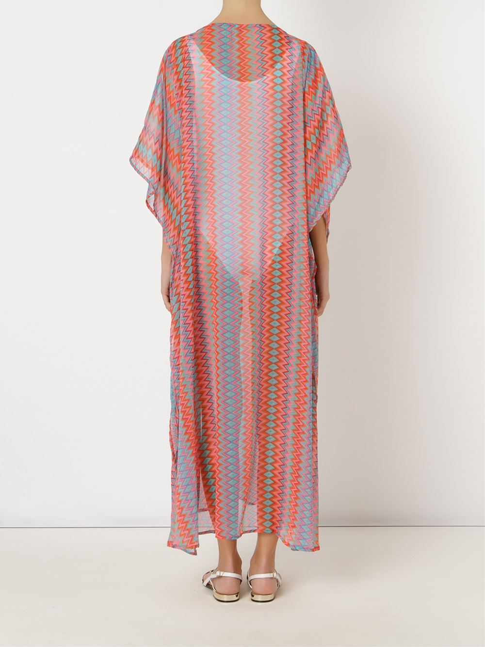 zig zag pattern long kaftan