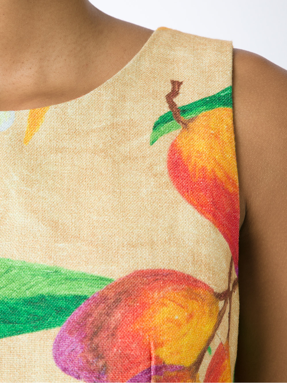 mango and floral sleeveless dress