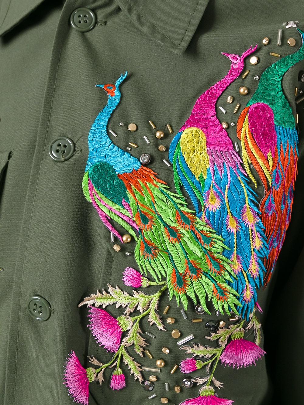 peacock embroidered jacket