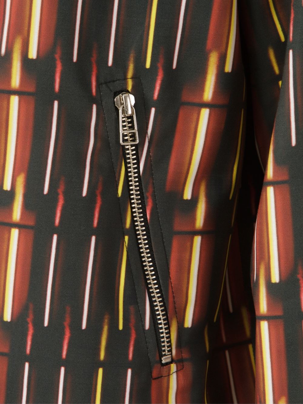printed biker jacket