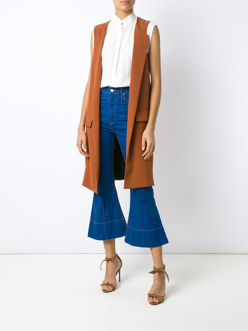 crop flared jeans