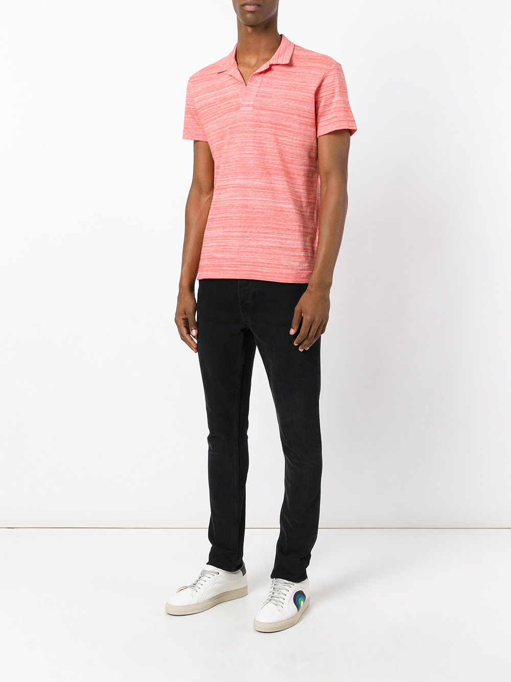 stylised stripes polo shirt 