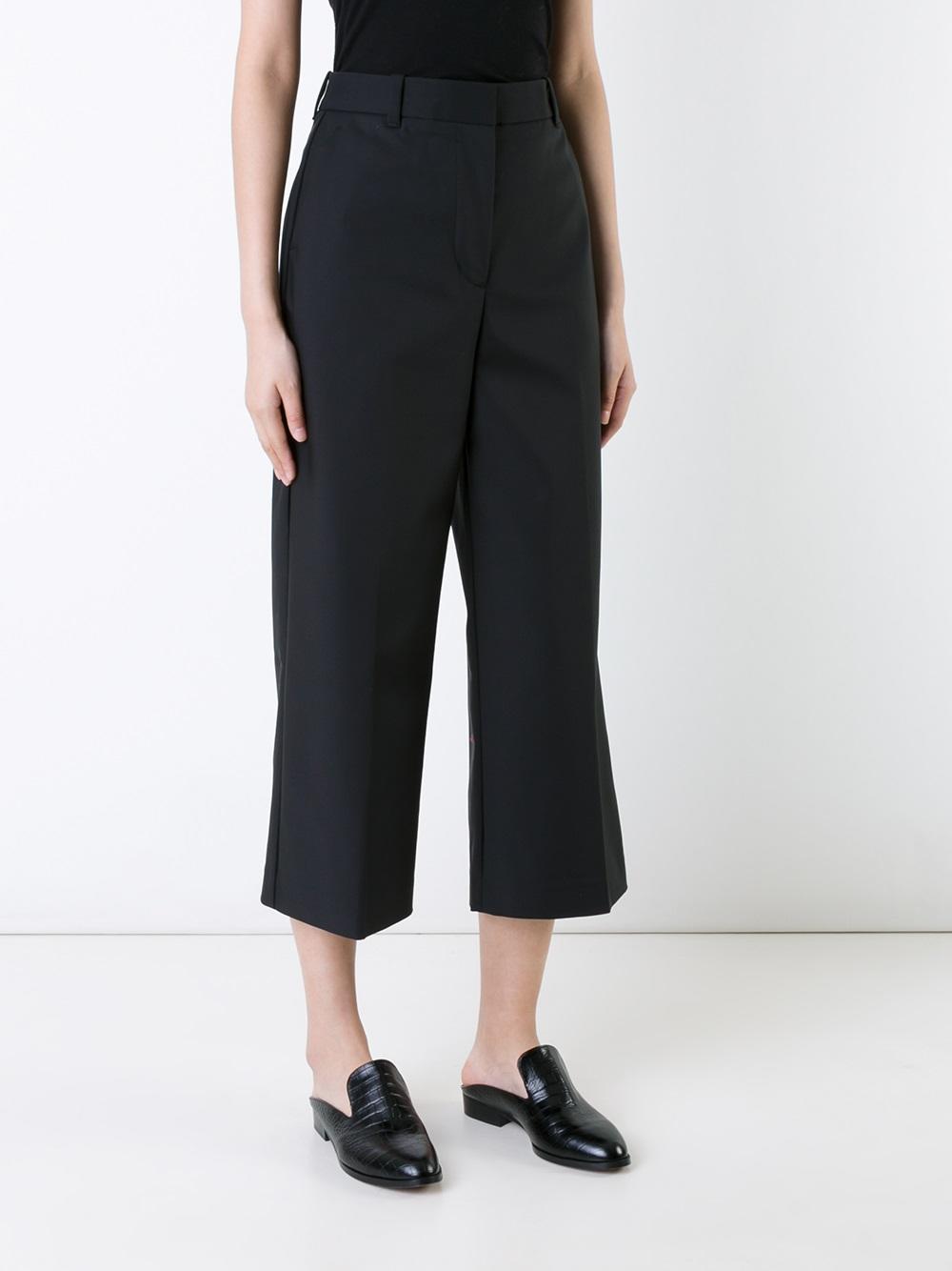 cropped wide leg trousers