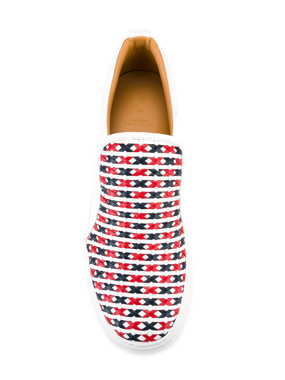 crossed detail slip-on trainers