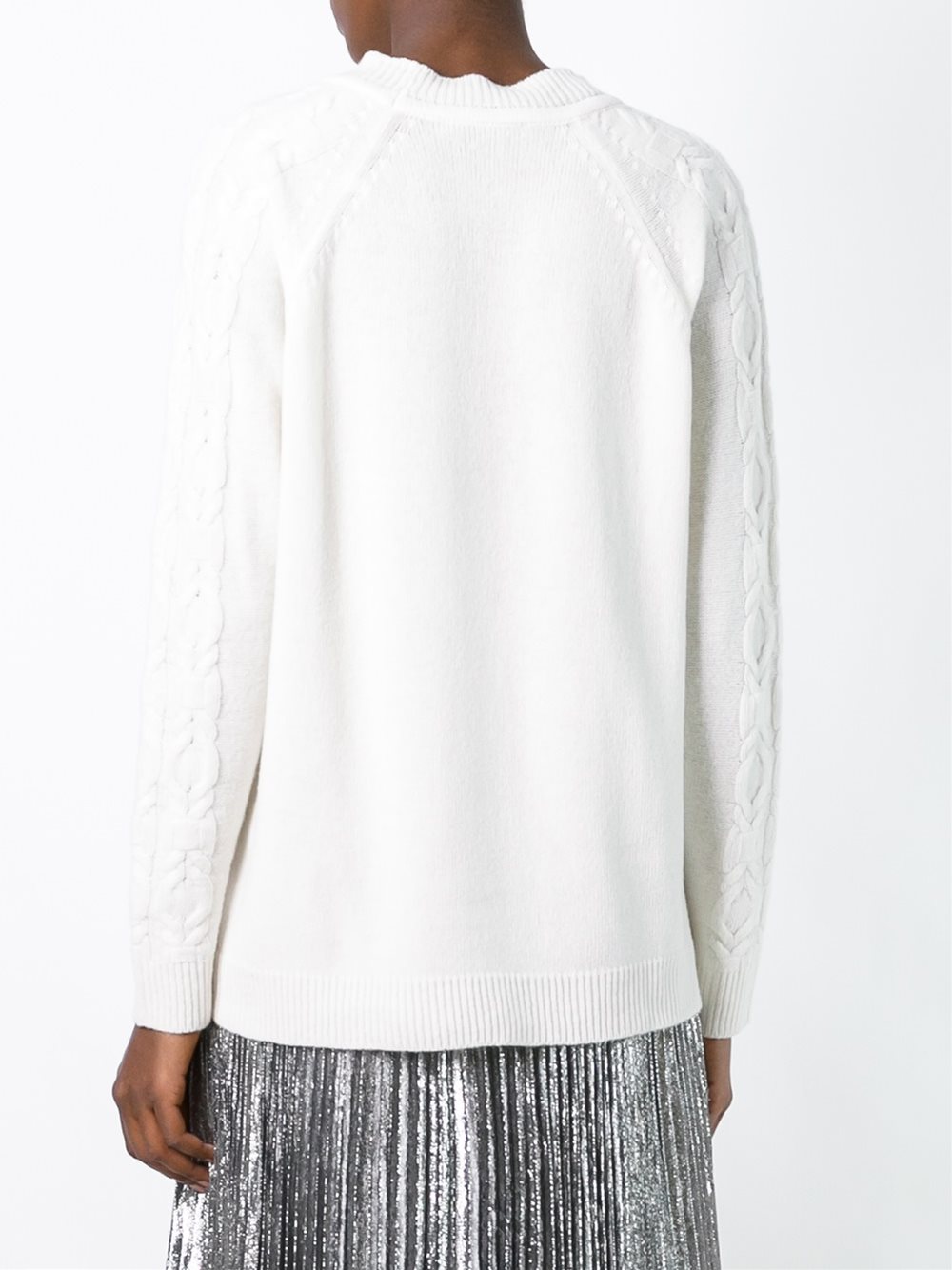 lace panel pullover