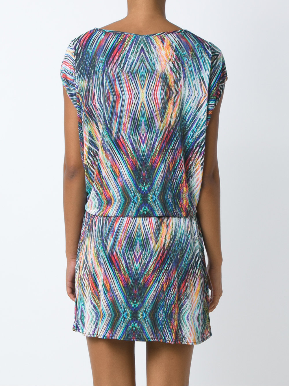 all-over print beach dress