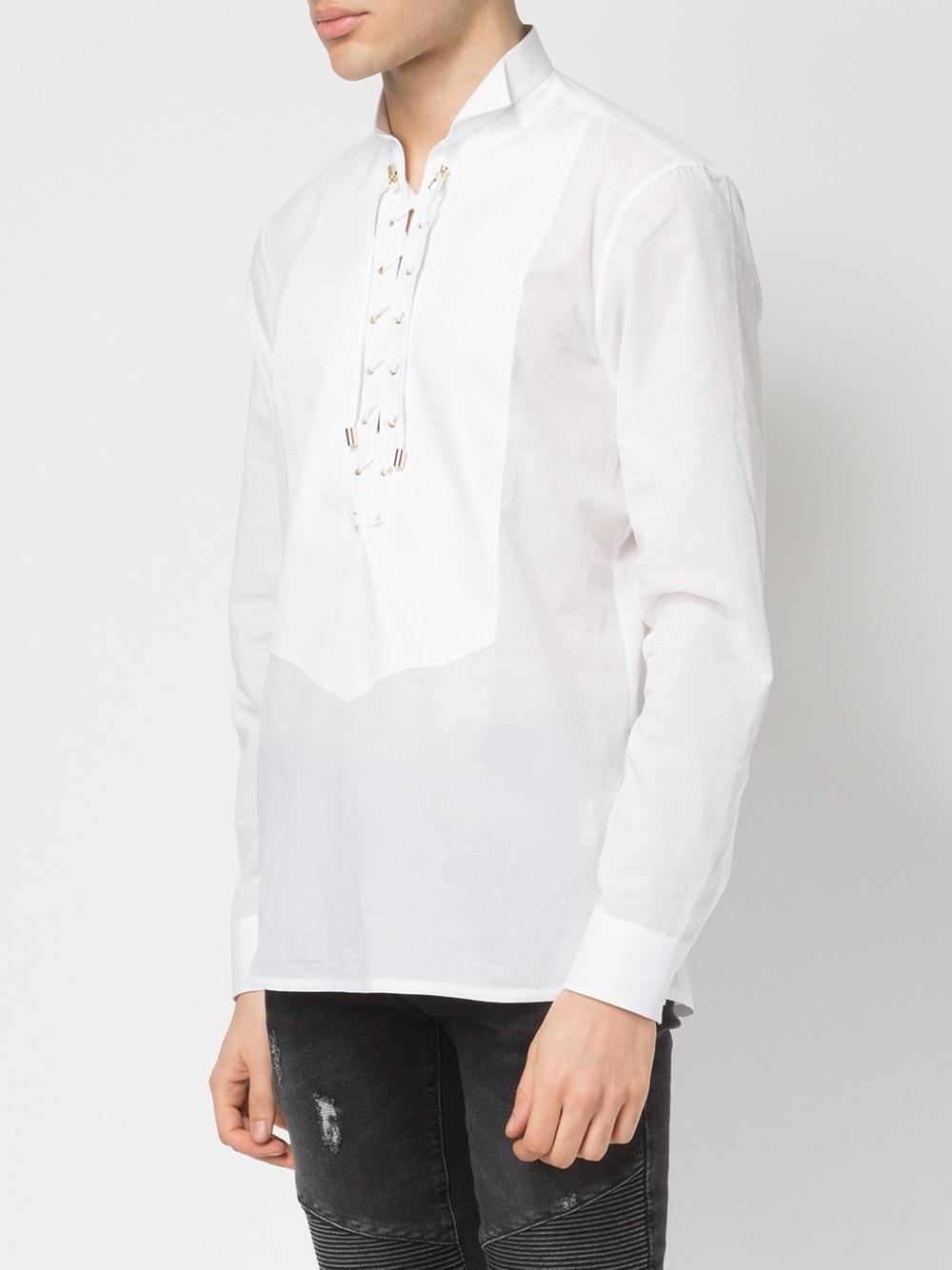 drawstring neck shirt