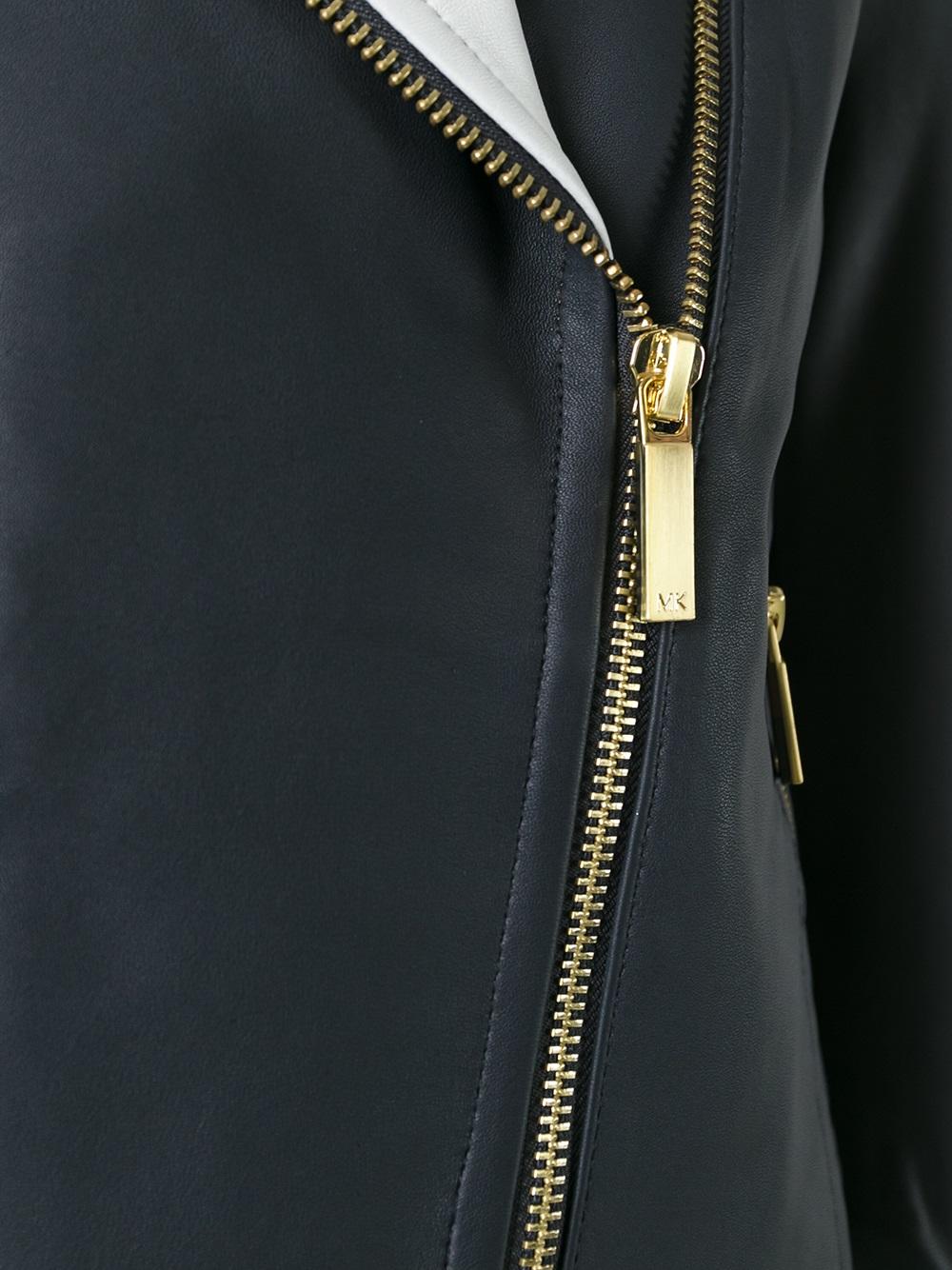 zipped pocket biker jacket