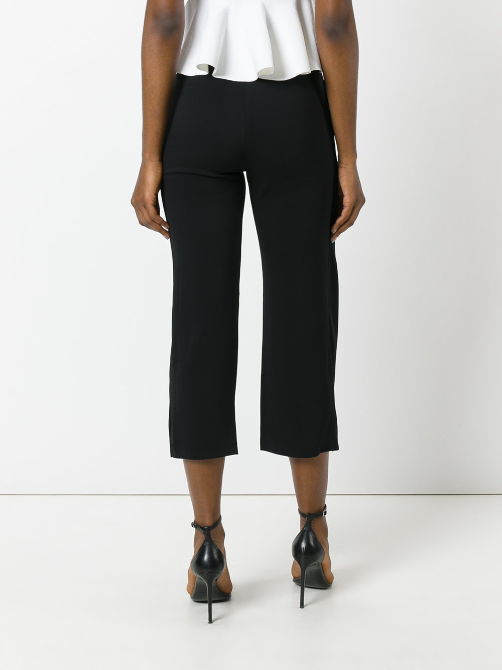 cropped high waisted trousers