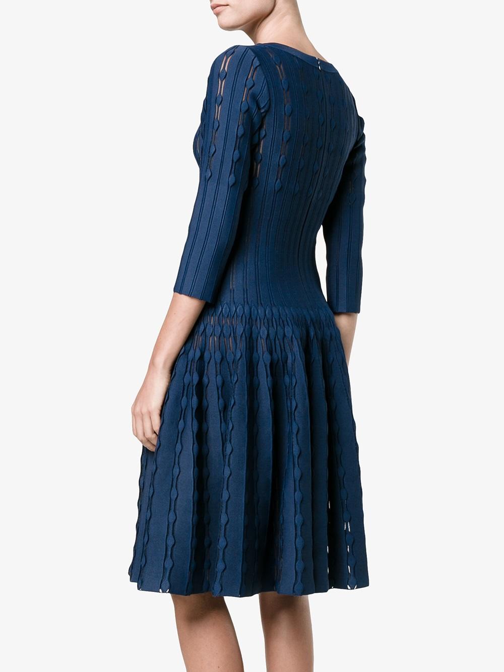 boat-neck knit dress