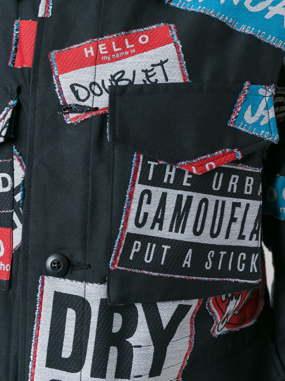 logo print overshirt jacket