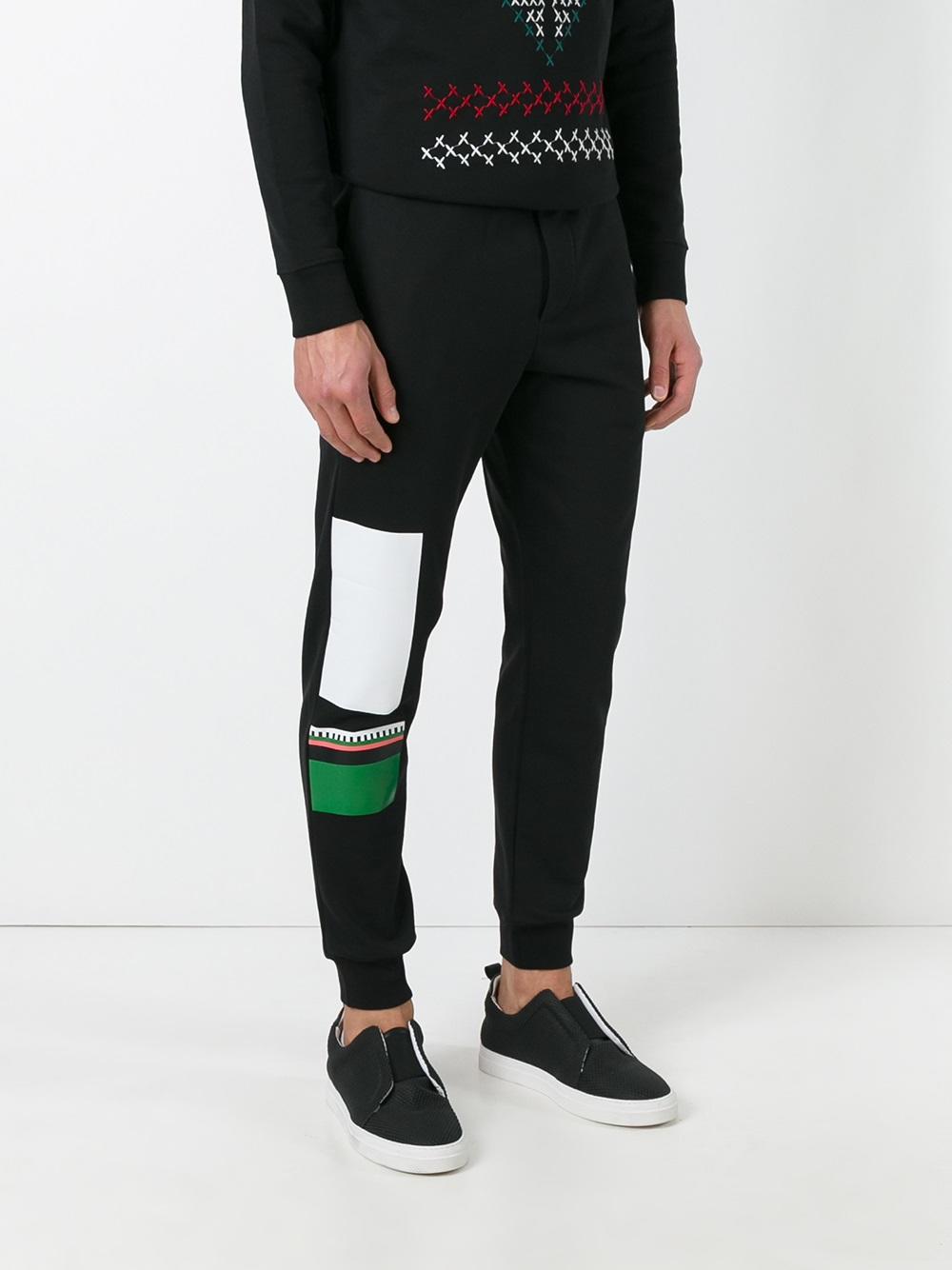 graphic print track pants