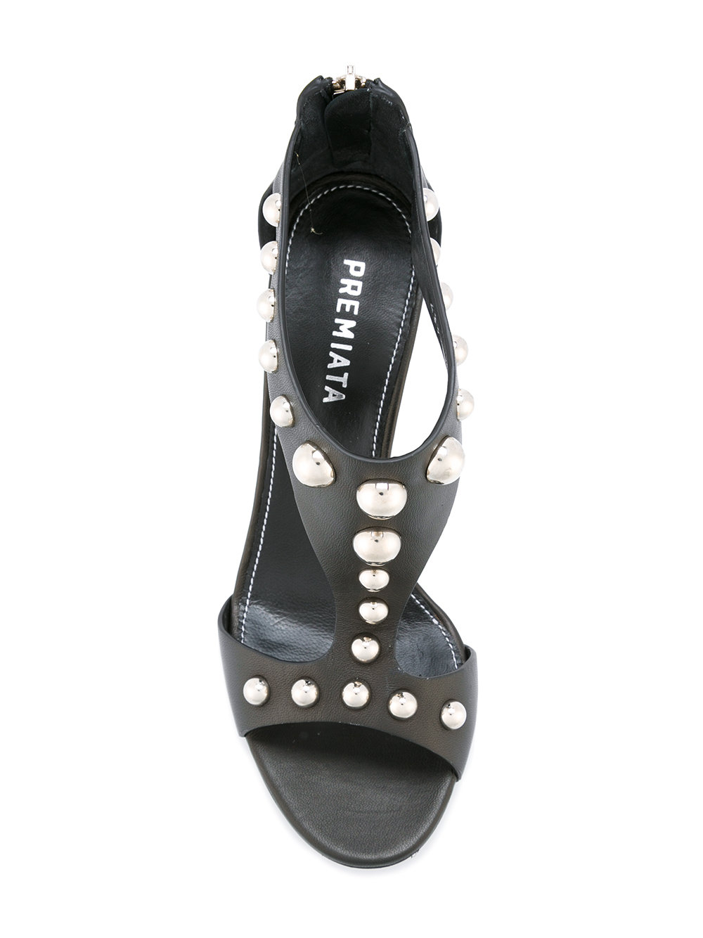 stiletto heel studded sandals