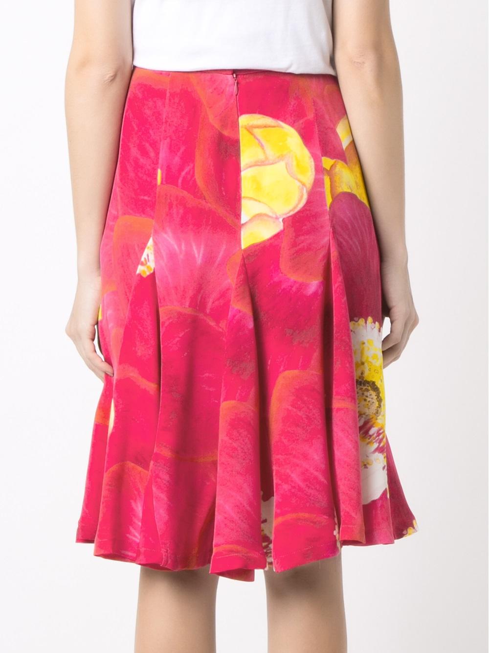 silk printed skirt
