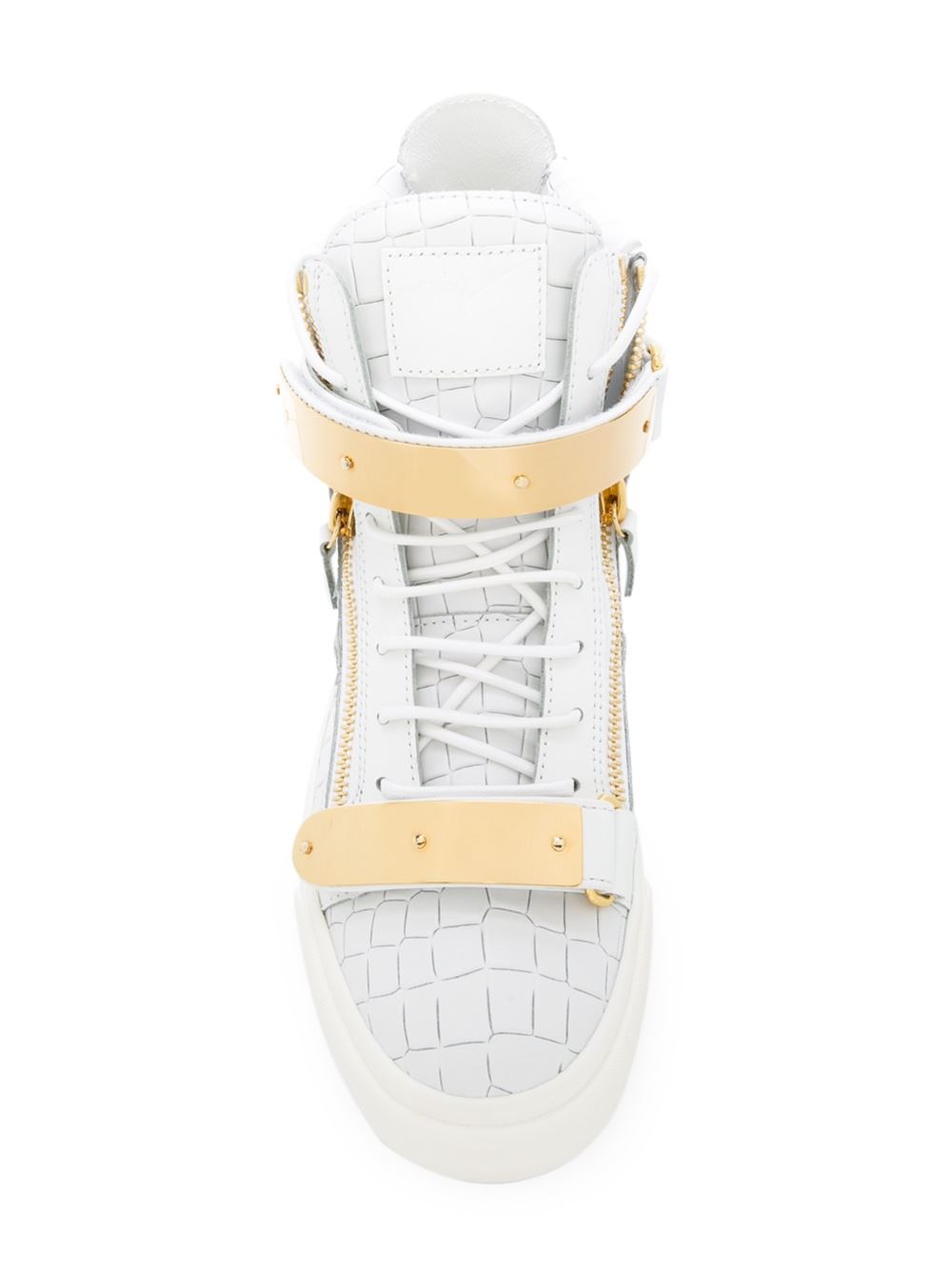 double strap hi-top sneakers