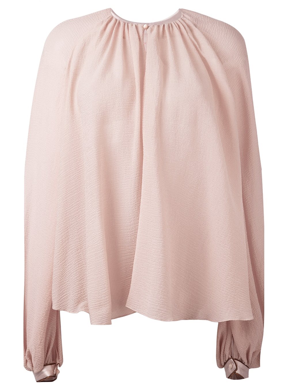 collarless blouse