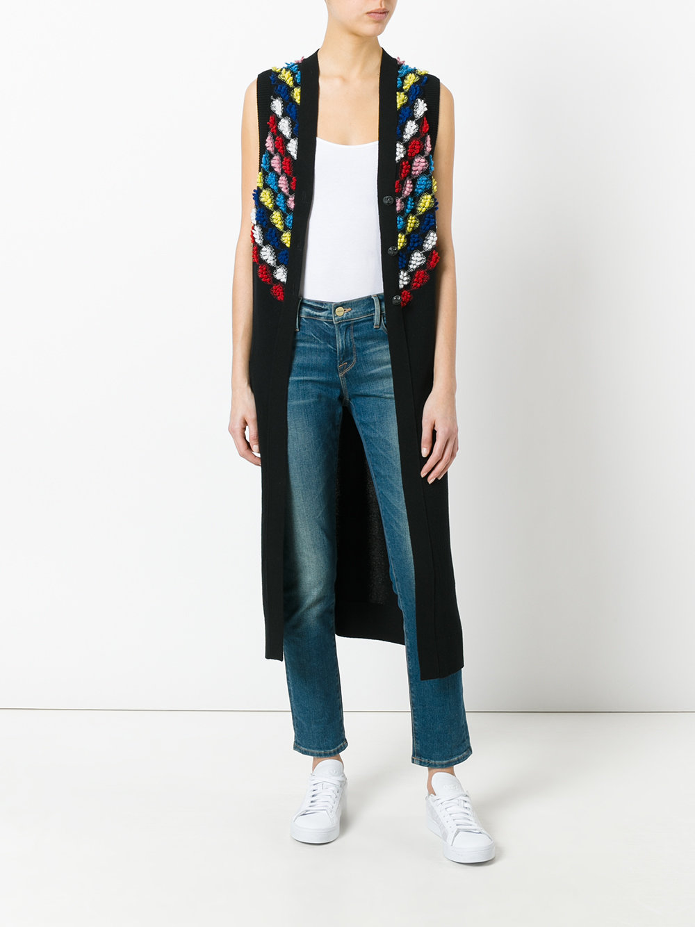 sleeveless cardi-coat