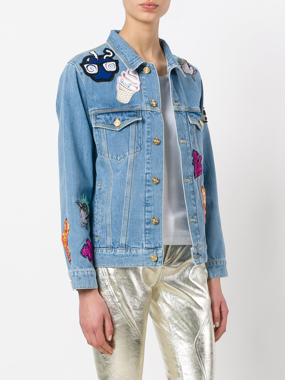 badges denim jacket