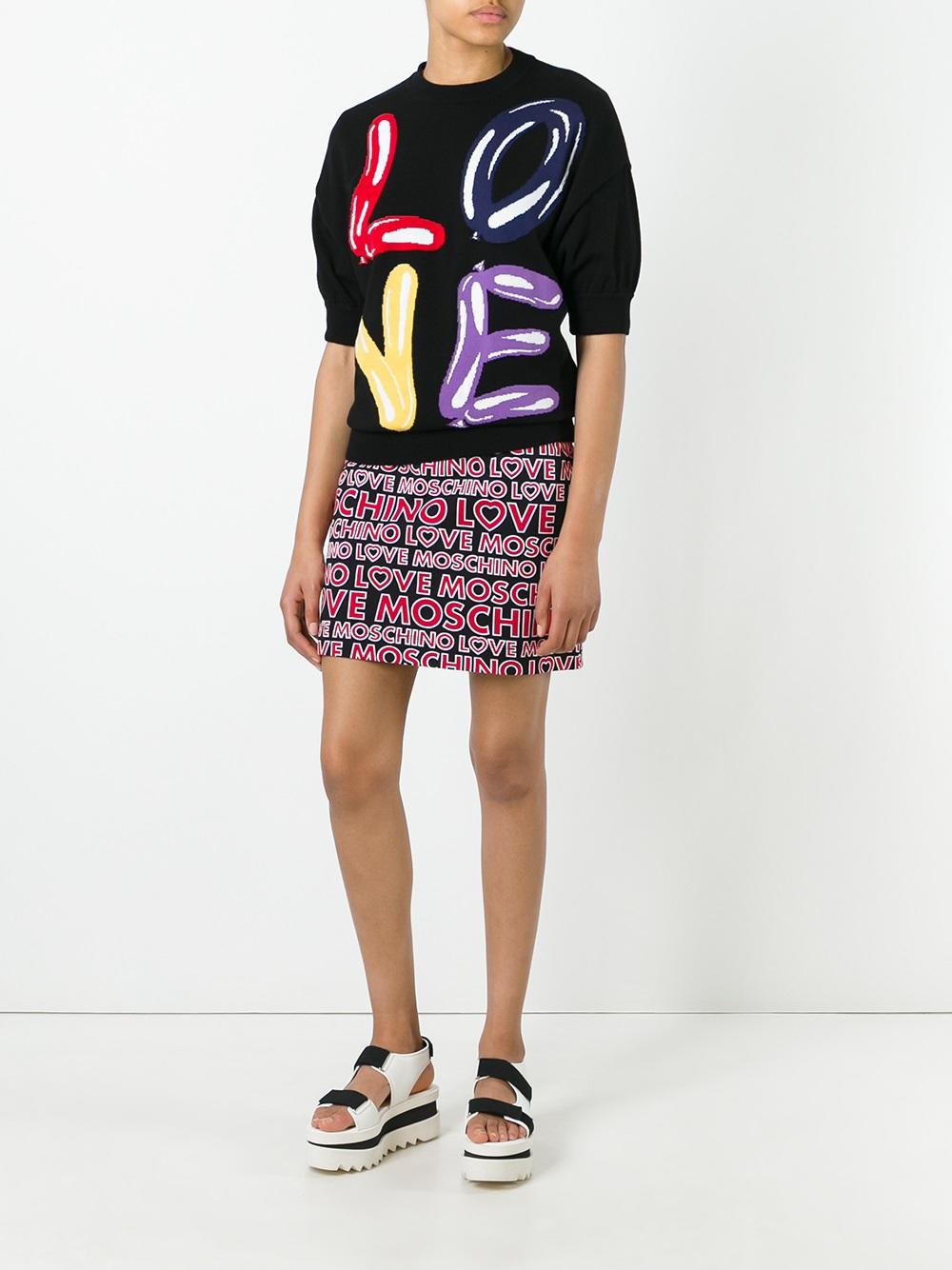 intarsia logo jumper 