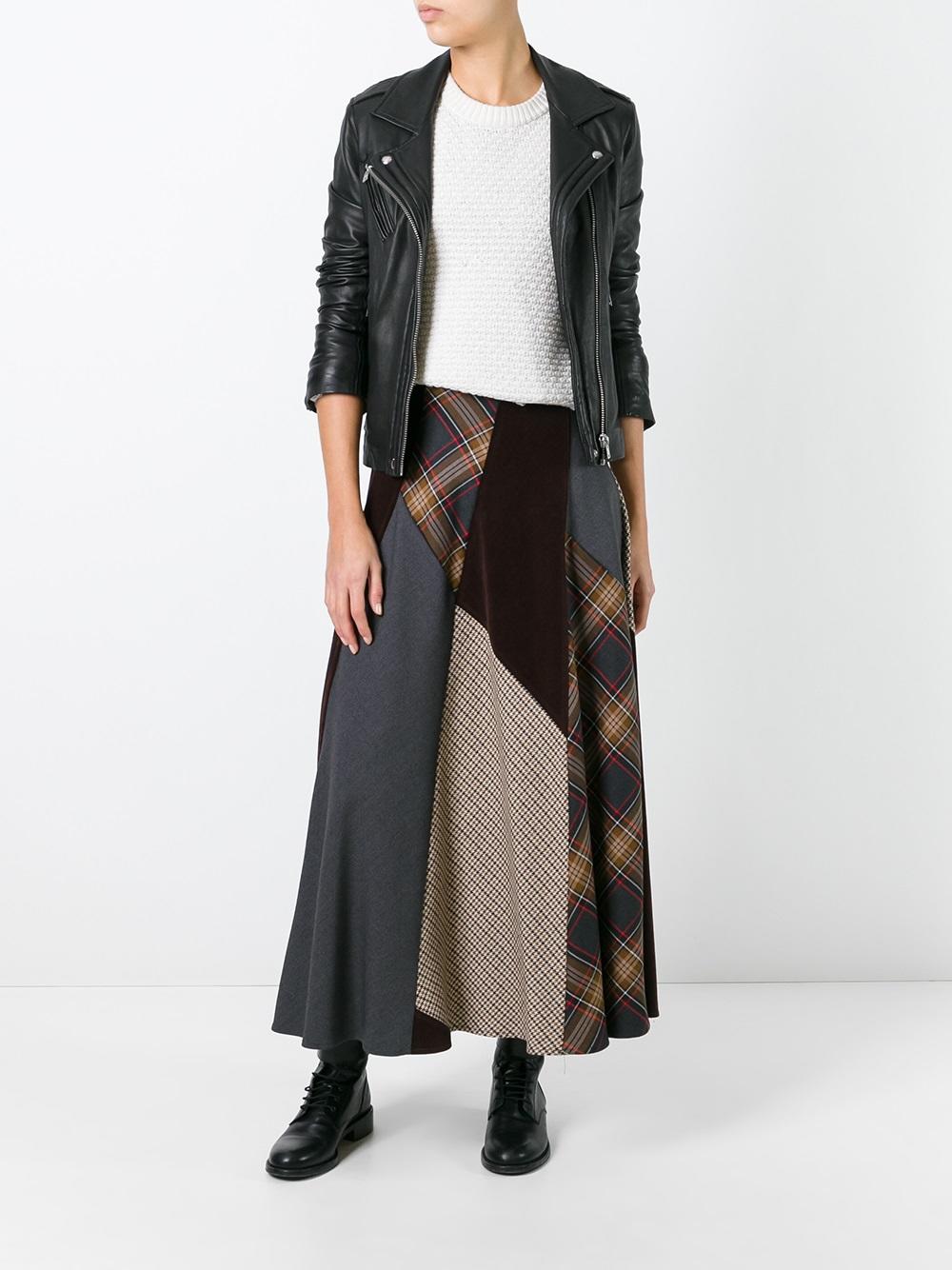 'Patch' long skirt