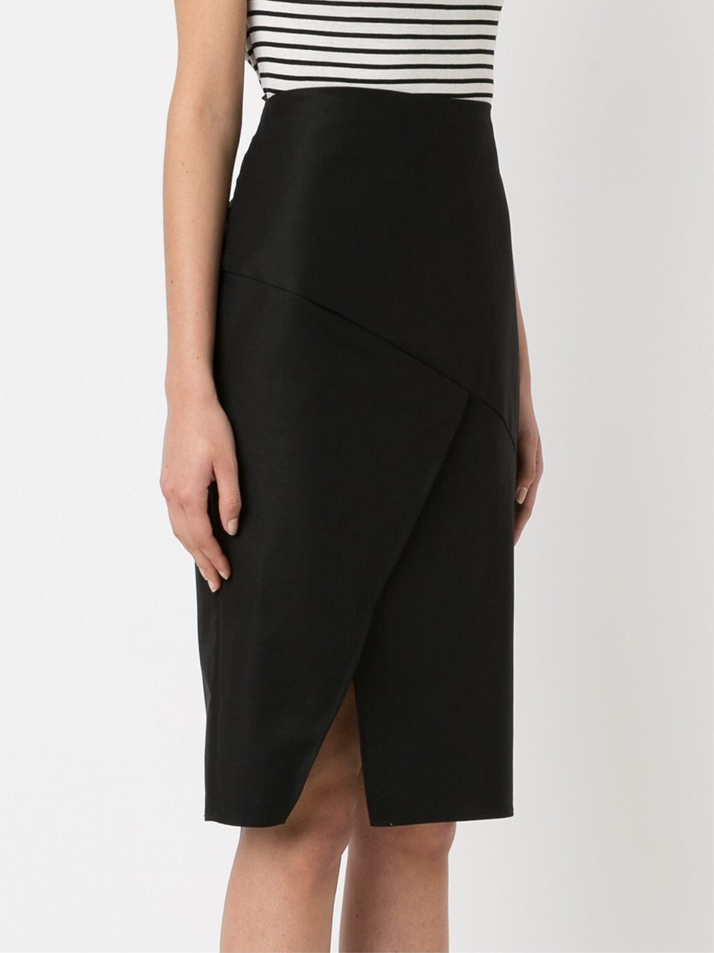 high-waisted pencil skirt
