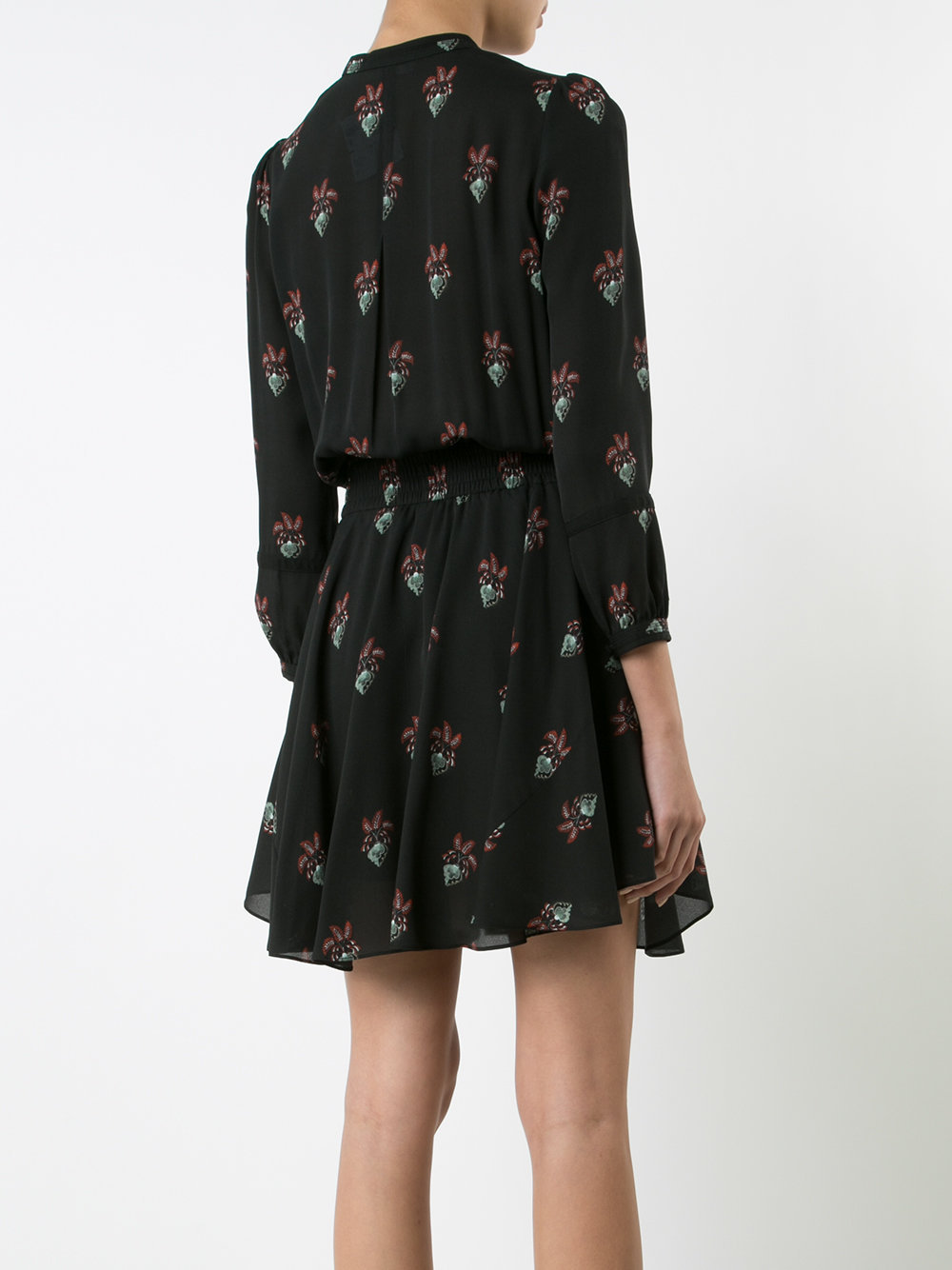 flowers print shirt dress