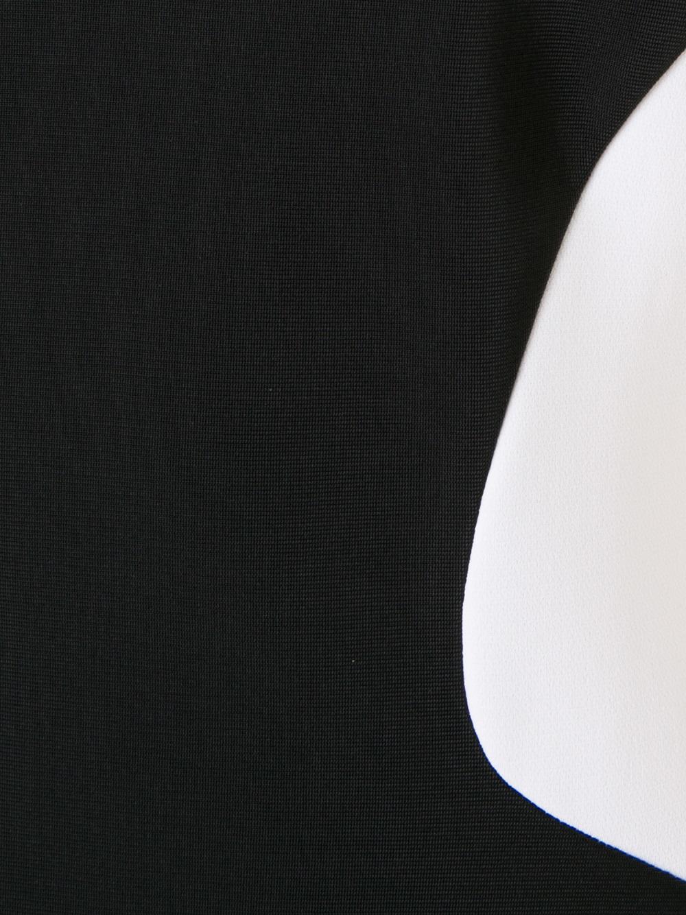 contrast fitted dress 