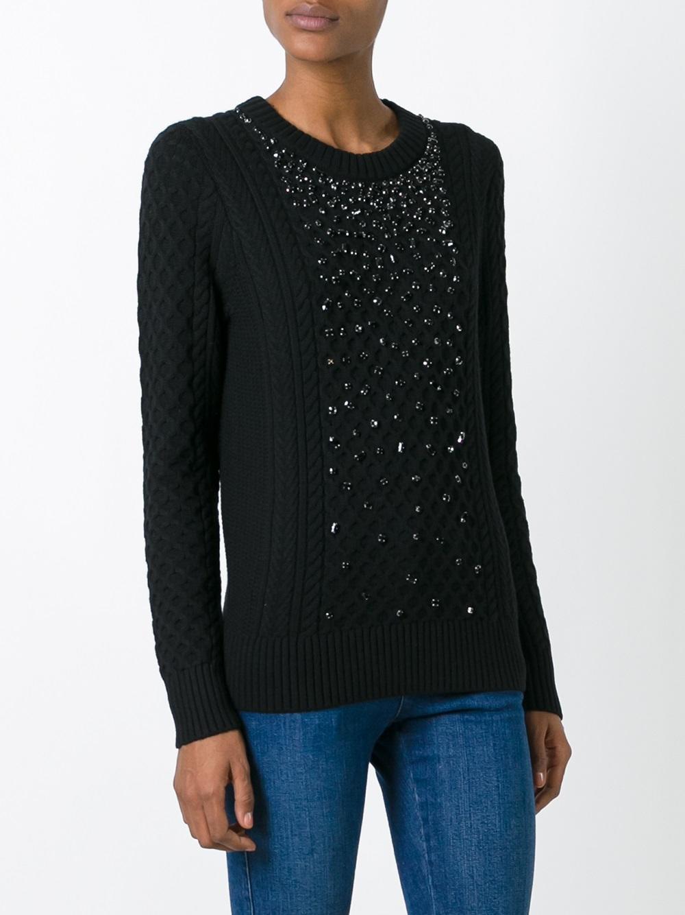 embellished fair isle jumper