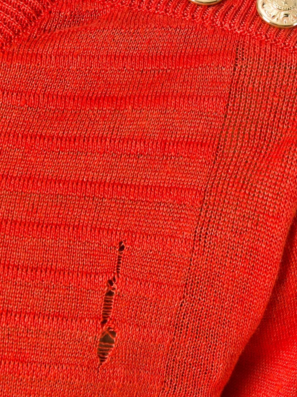 embossed striped jumper