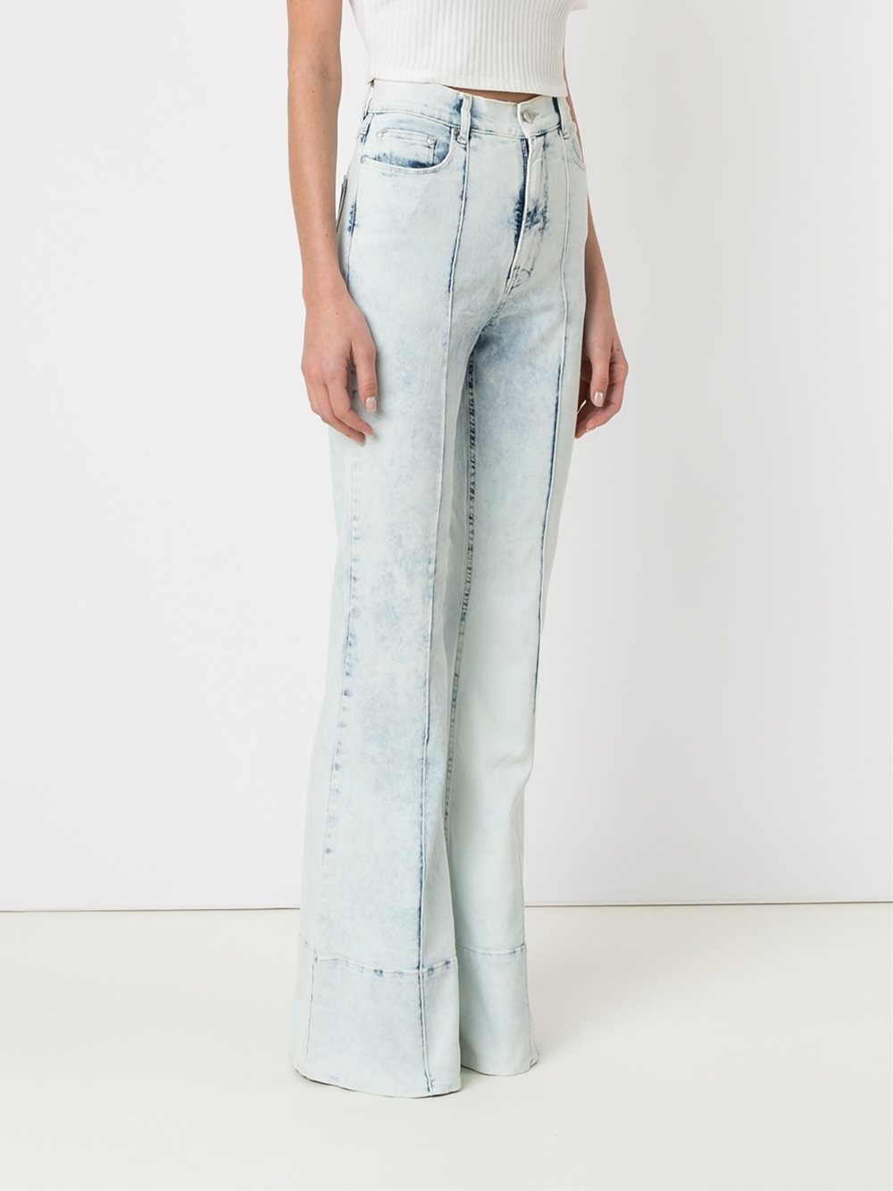 high waist flared jeans