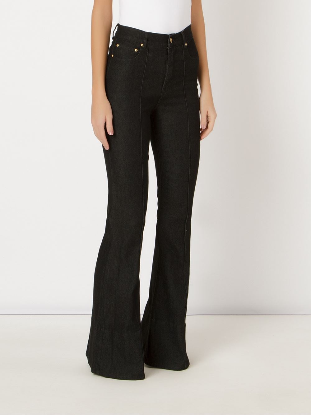 high waist flared jeans