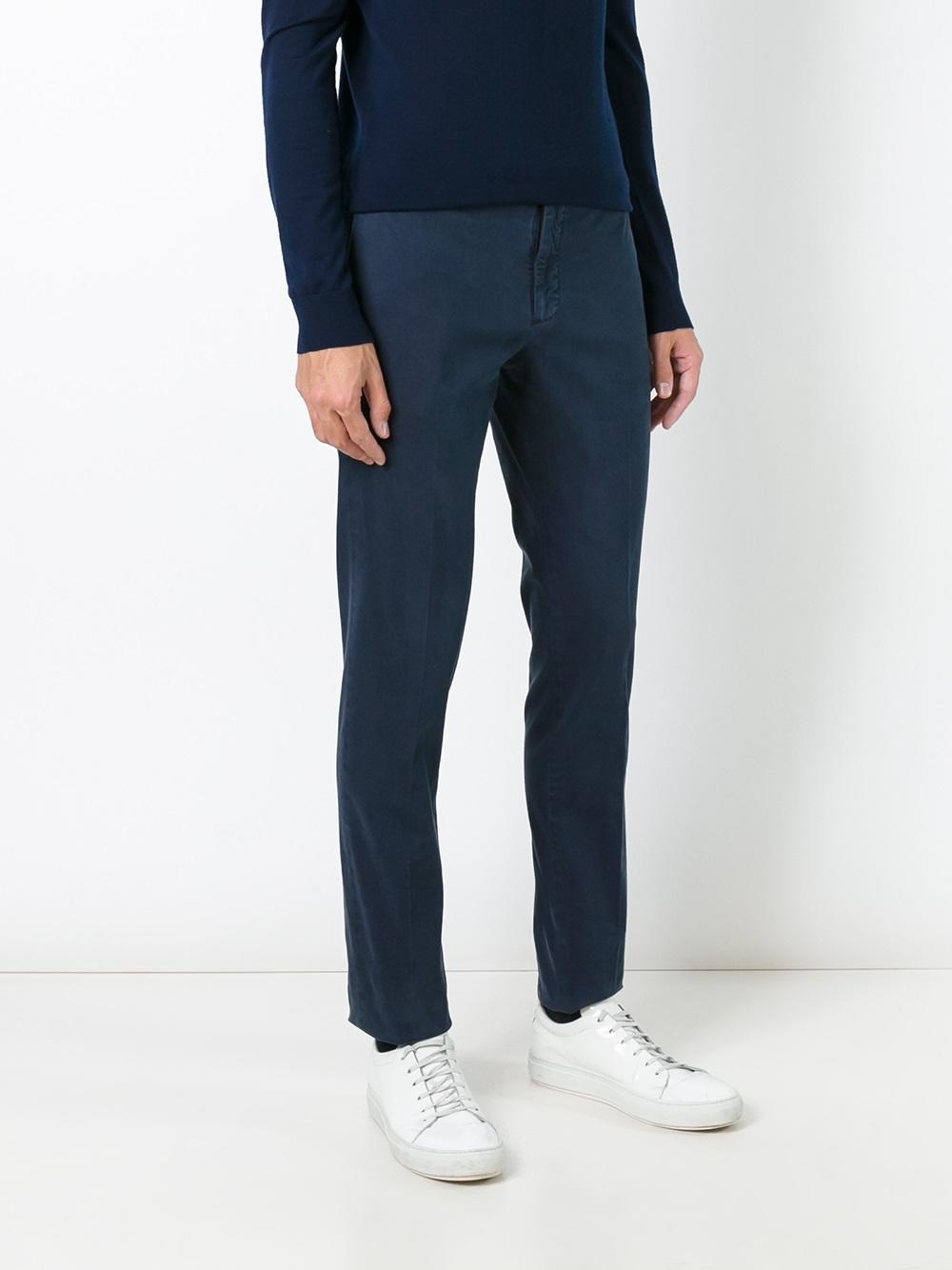 slim-fit trousers