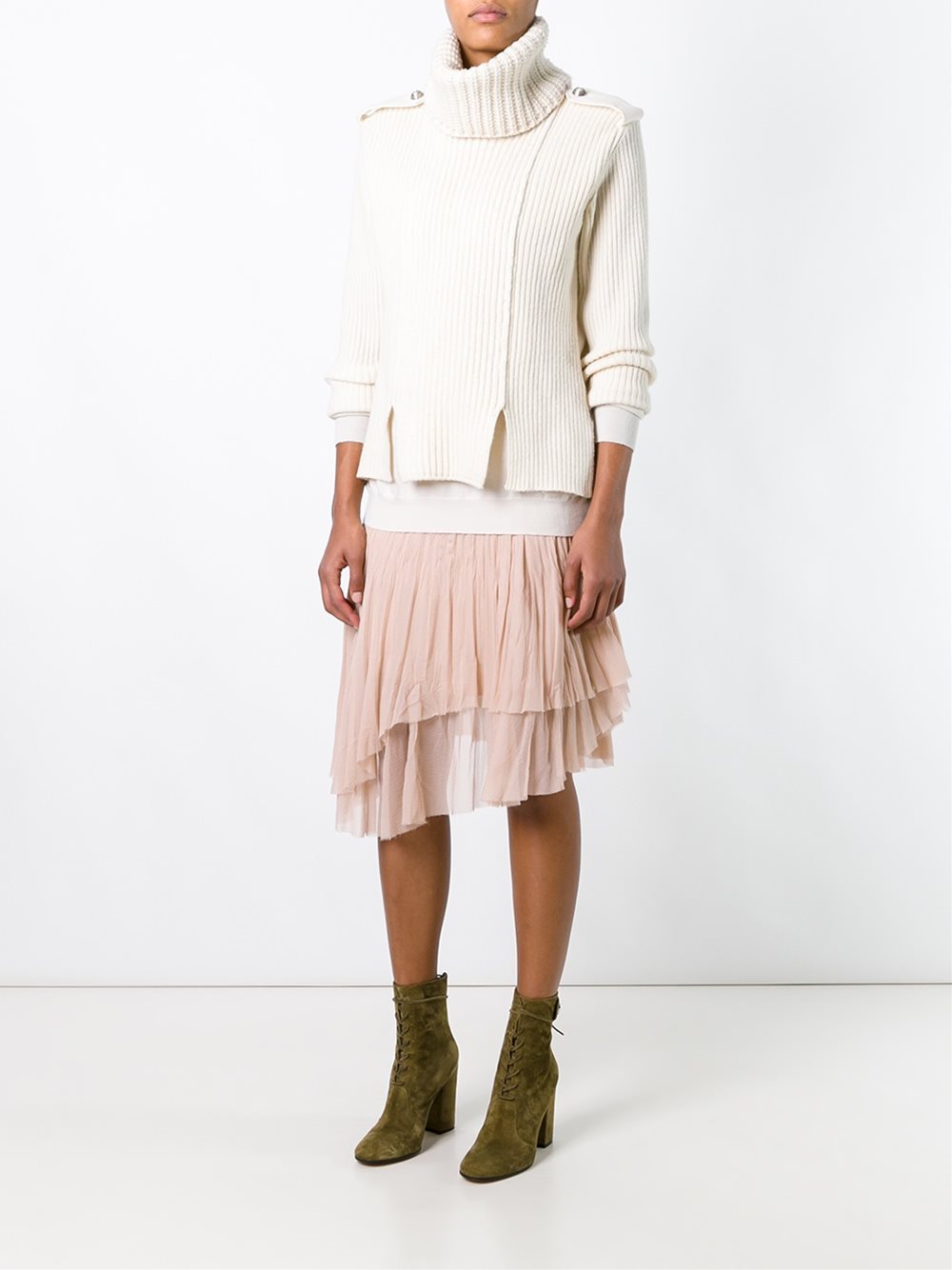 frayed edge skirt