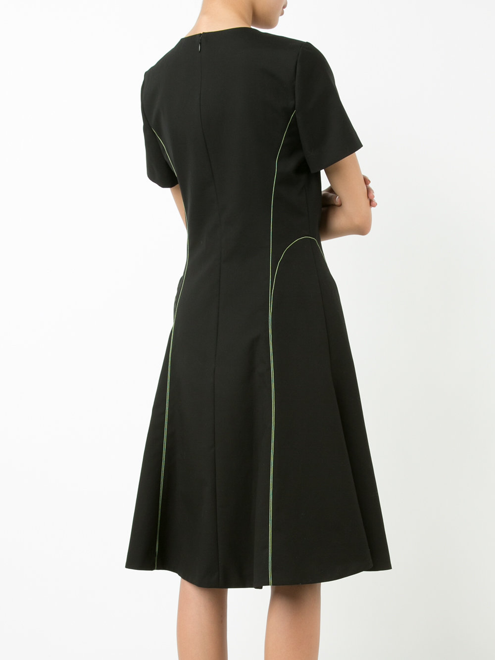 stitched cut-out dress